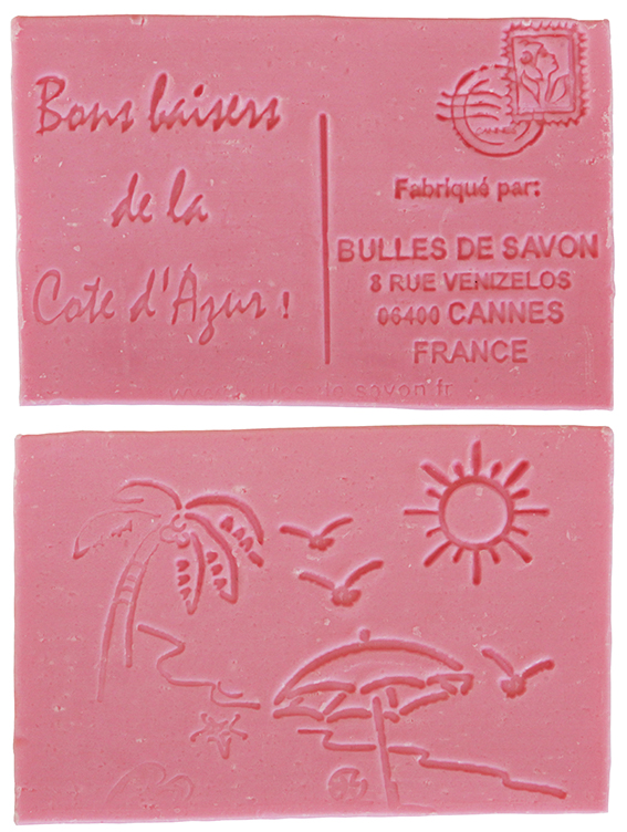 Savon Carte Postale - Rose - Bulles de Savon