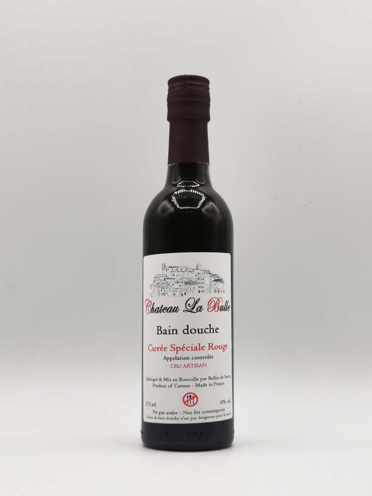 Gel Douche Bouteille de vin Chateau Baignade Rouge - Bulles de Savon