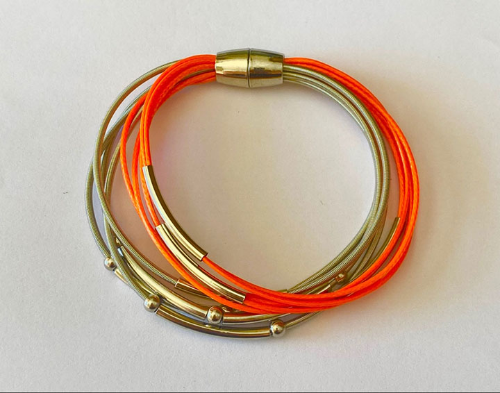 Bracelet Orange Fluo - Bulles de Savon