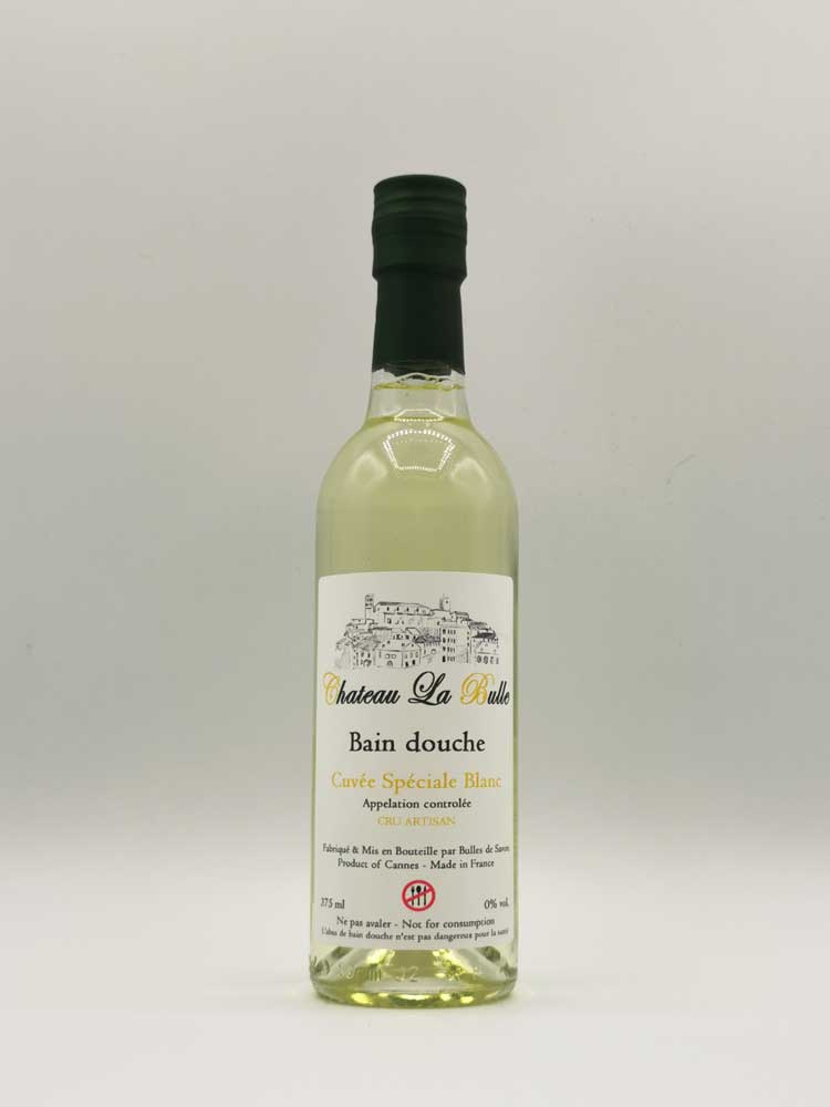 Gel Douche Bouteille de vin Chateau Baignade Blanc - Bulles de Savon