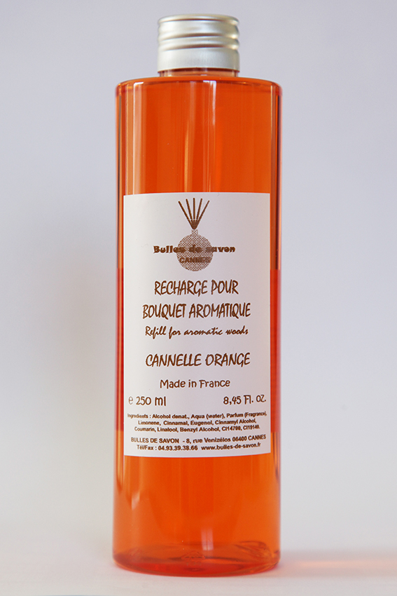 Recharge Bouquet Aromatique Cannelle Orange 250ML - Bulles de Savon