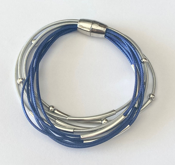 Bracelet Bleu Fonc - Bulles de Savon