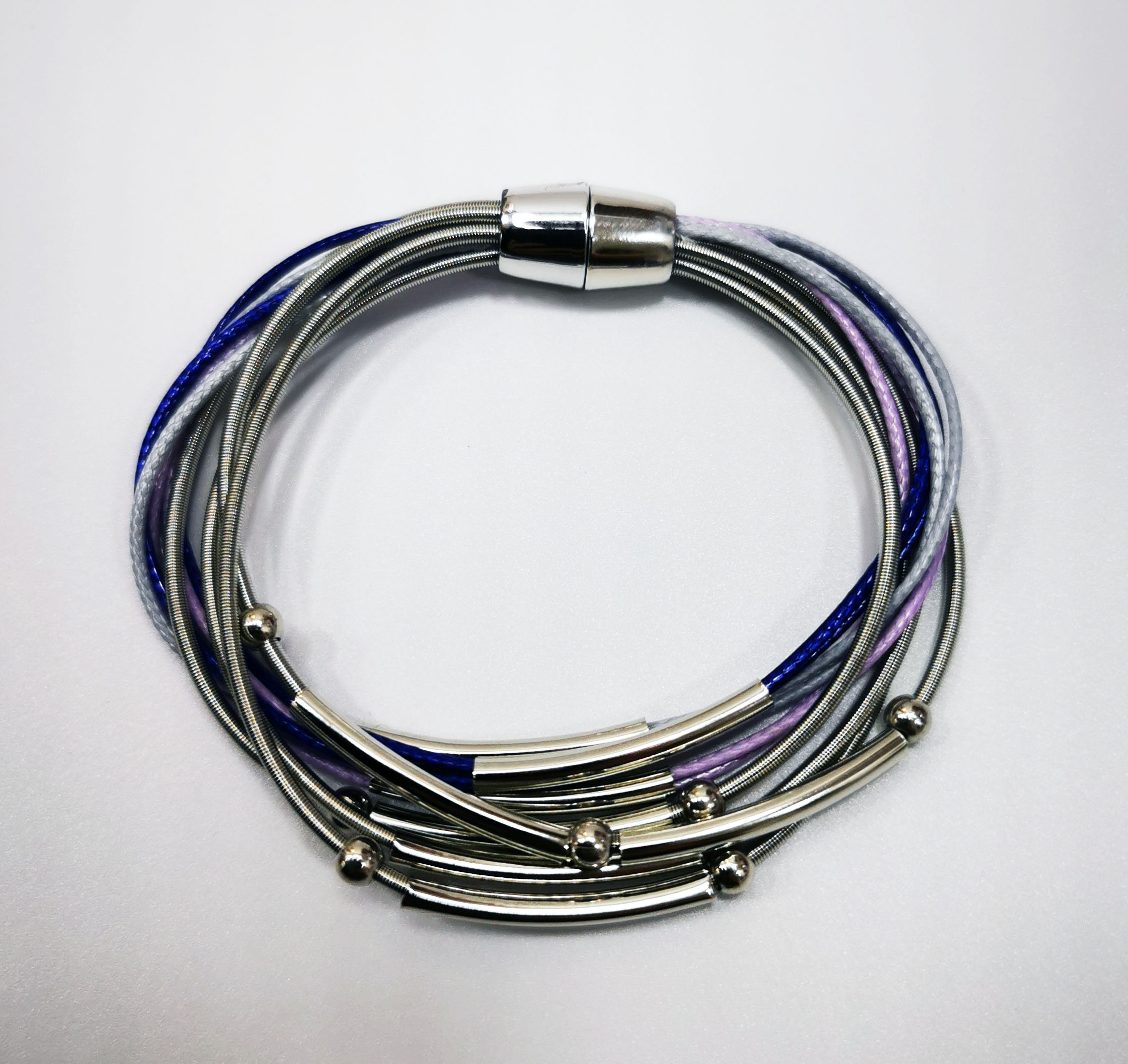 Bracelet Mix Gris-Parme-Bleu - Bulles de Savon